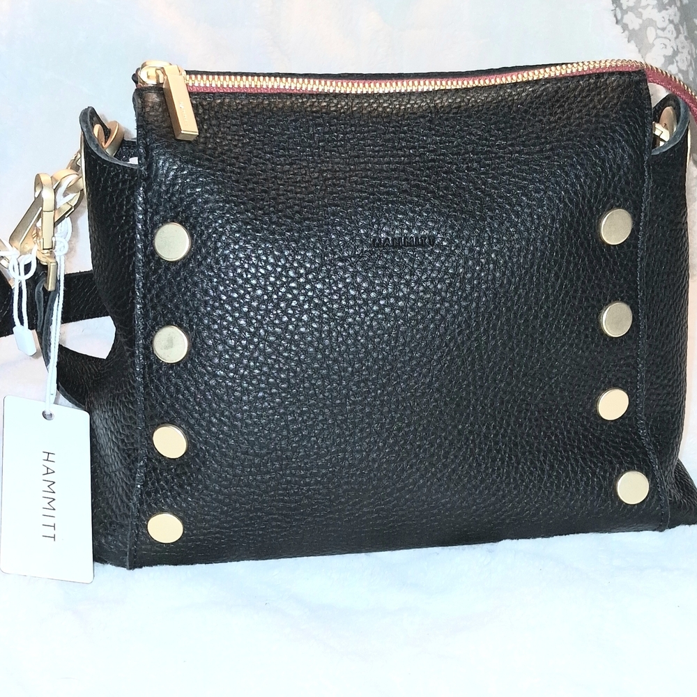 Hammitt Black Leather Crossbody Bag